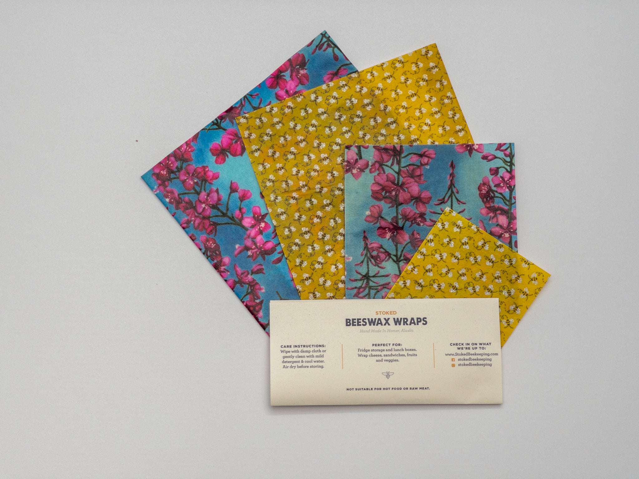 Stoked Beeswax Wraps (Variety Pack) – Stoked Beekeeping Co.
